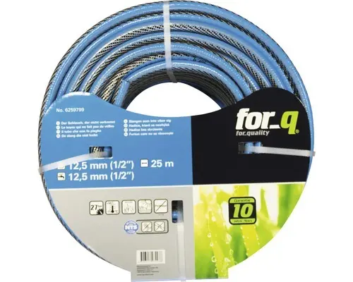 Gartenschlauch for_q Komfort Kunststoff 1/2 Zoll 25 m blau