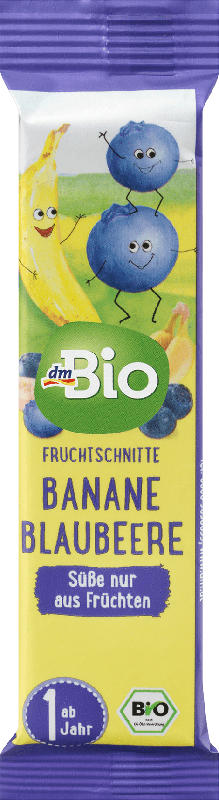 dmBio Fruchtschnitte Banane-Blaubeere