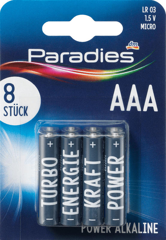 Paradies Power Alkaline AAA Batterien