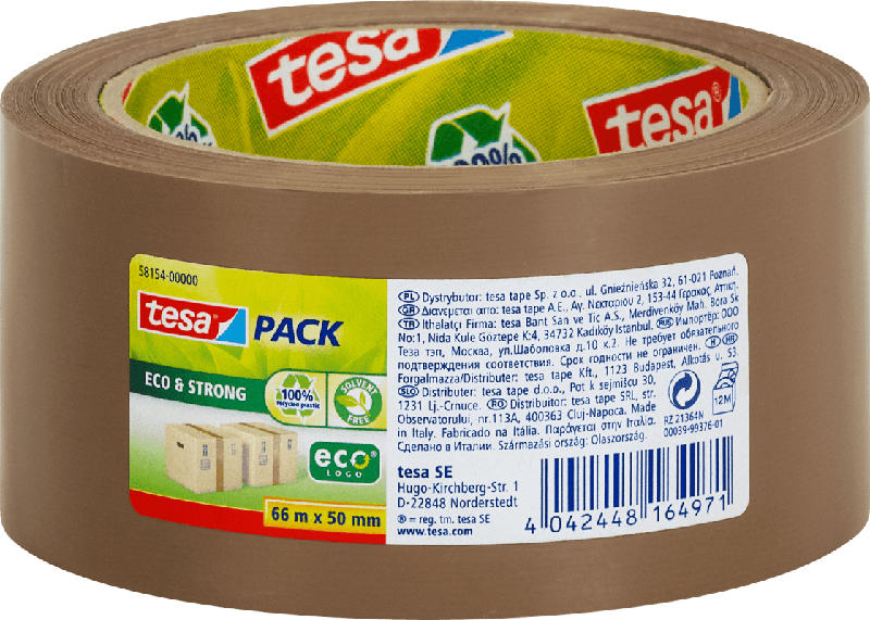 tesa Pack Paketband braun Eco & Strong, 66 m x 50 mm