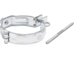 Zambelli Fallrohrschelle mit Stockschraube 140mm M10 Zink NW 87 mm