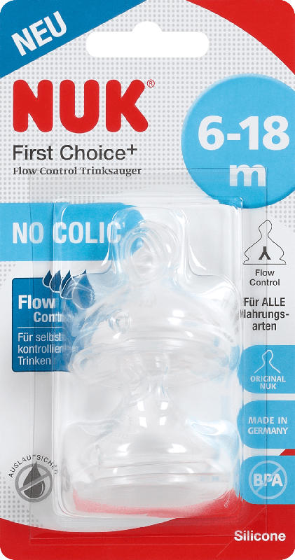 Nuk First Choice+ Flow Control Trinksauger 6-18 Monate