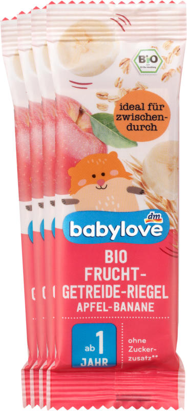 babylove Bio Frucht-Getreide-Riegel Apfel-Banane