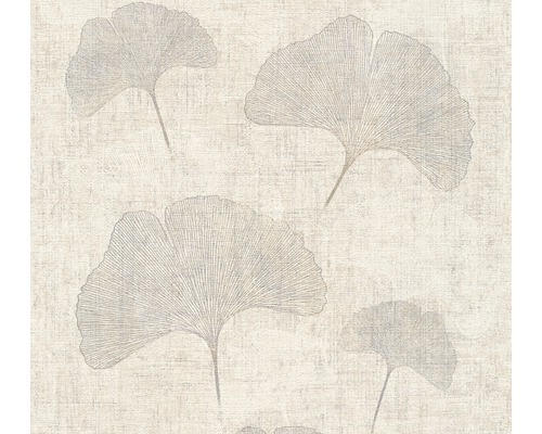 Vliestapete 32265-3 Cuba Ginkgo-Blatt beige