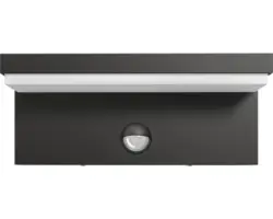 LED Außenwandleuchte Bustan anthrazit 2-flammig mit Leuchtmittel 2x1000 lm warmweiß IP44 mit Bewegungssensor