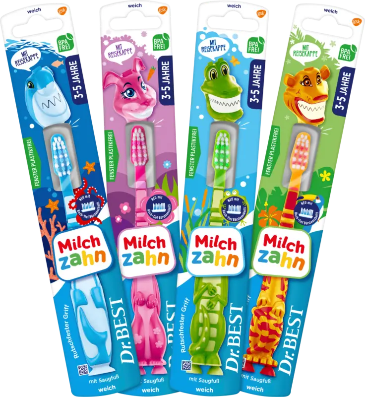Dr. Best Milchzahn Kinderzahnbürste 3-5 Jahre weich sortiert