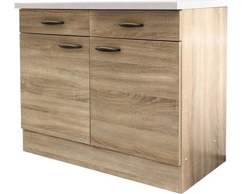 Unterschrank Flex Well Oslo Sonoma Eiche 100x85x50 cm mit Drehtür