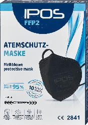 IPOS FFP2 Atemschutzmaske Schwarz