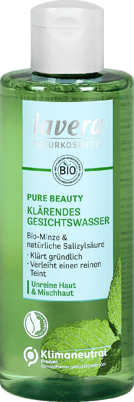 Lavera Pure Beauty Klärendes Gesichtswasser Bio-Minze & natürliche Salizylsäure