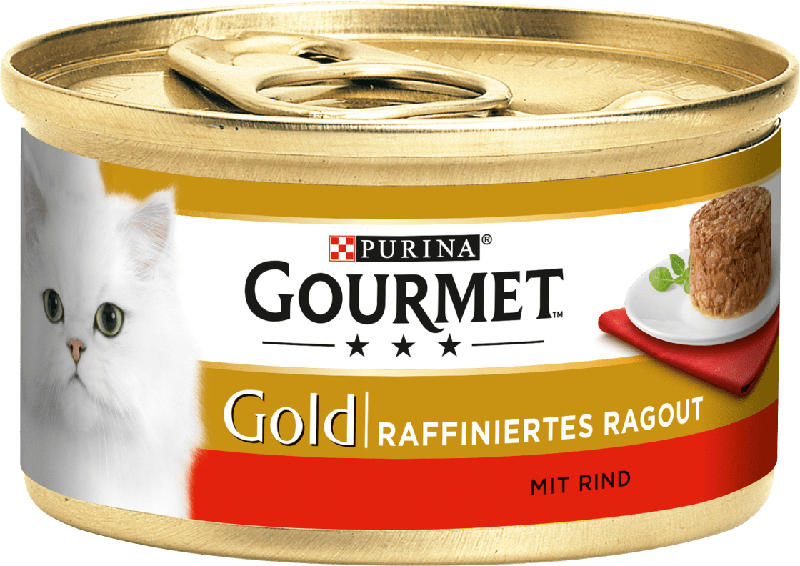 Purina Gourmet Gold Raffiniertes Ragout Katzenfutter mit Rind