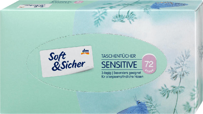 Soft&Sicher Taschentücher Sensitive 3-lagig