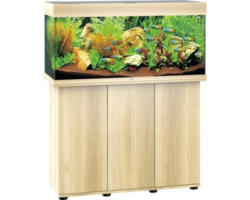 Aquariumkombination JUWEL Rio 180 SBX mit LED-Beleuchtung, Heizer, Filter und Unterschrank, helles Holz