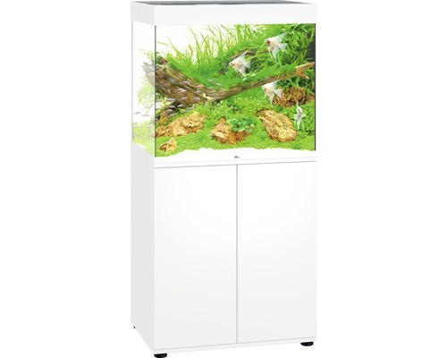 Aquariumkombination JUWEL Lido 200 SBX mit LED-Beleuchtung, Heizer, Filter und Unterschrank, weiß