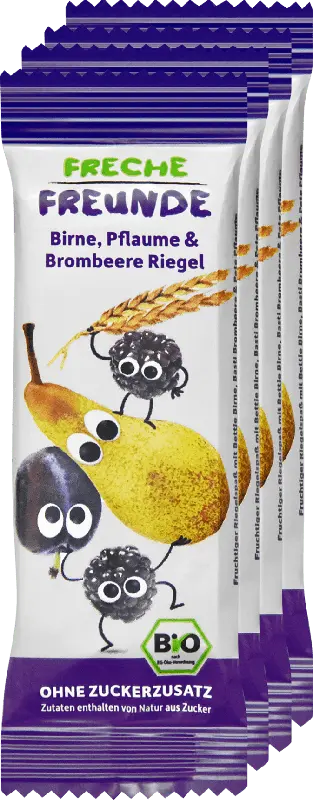 Freche Freunde Bio-Getreide-Früchte-Riegel Birne, Pflaume & Brombeere