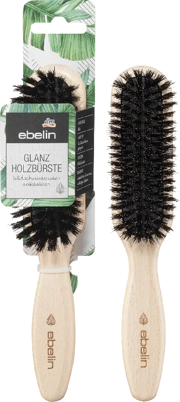 ebelin Glanz Holzbürste Wildschweinborsten