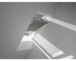 VELUX Vorteils-Set Hitzeschutz-Markise transparent schwarz und Verdunkelungsrollo grau DOP U04 0705S