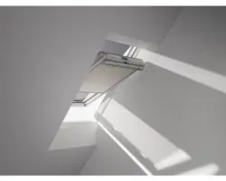 VELUX Vorteils-Set Hitzeschutz-Markise transparent schwarz und Verdunkelungsrollo beige DOP S08 1085S
