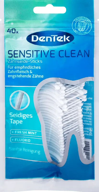 DenTek Zahnseide-Sticks Sensitive Clean Minze extra sanft