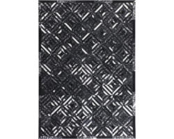 Lederteppich Exotic 510 schwarz-silber 160x230 cm