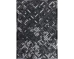 Lederteppich Exotic 510 schwarz-silber 120x170 cm