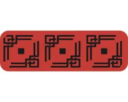 Dekorschablone DL-228 Bordüre Quadrate 44 x 14 cm