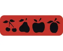 Dekorschablone Bordüre Obst 44 x 14 cm