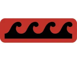 Dekorschablone DL-251 Bordüre Welle 44 x 14 cm