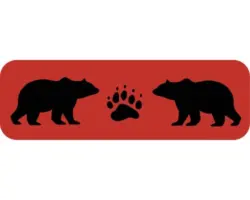 Dekorschablone Bordüre Bären 44 x 14 cm