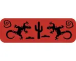 Hornbach Dekorschablone Bordüre Gecko Wüste 44 x 14 cm