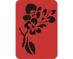 Dekorschablone Ast mit Blume 14,5 x 20,5 cm