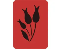 Dekorschablone Tulpen voll 14,5 x 20,5 cm