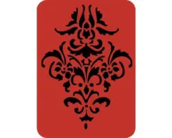 Dekorschablone Ornament hoch 14,5 x 20,5 cm
