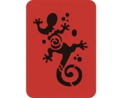 Dekorschablone Echse 14,5 x 20,5 cm