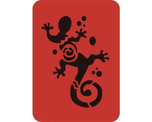 Dekorschablone Echse 14,5 x 20,5 cm