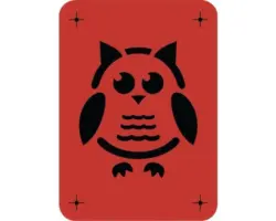 Dekorschablone DM-152 Eule 14,5 x 20,5 cm