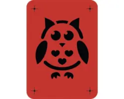 Dekorschablone DM-153 Eule 14,5 x 20,5 cm