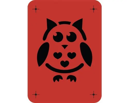 Dekorschablone DM-153 Eule 14,5 x 20,5 cm