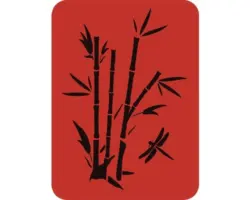 Dekorschablone Bambus 56 x 43 cm