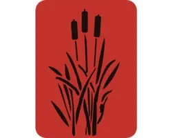 Dekorschablone Schilfrohr 43 x 56 cm