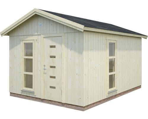 Gartenhaus Ly 13,6 m² inkl. Fußboden 330 x 452 cm natur