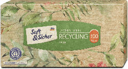 Soft&Sicher Taschentücher Box Recycling sortiert 4-lagig