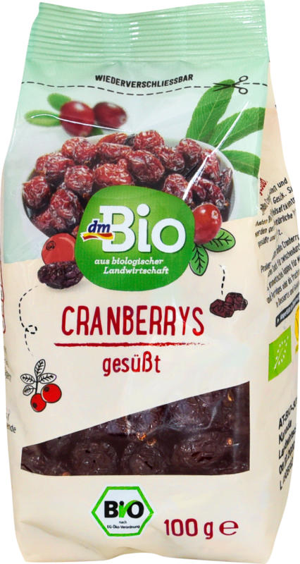 dmBio Cranberrys gesüßt