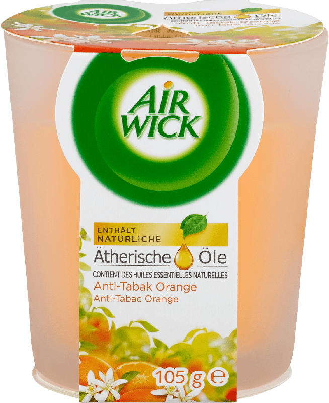 AirWick Wohlfühl Duftkerze Anti-Tabak Orange