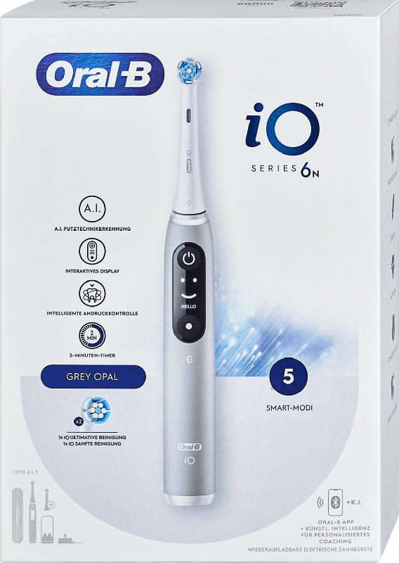 Oral-B iO Series 6 elektronische Zahnbürste Grey Opal