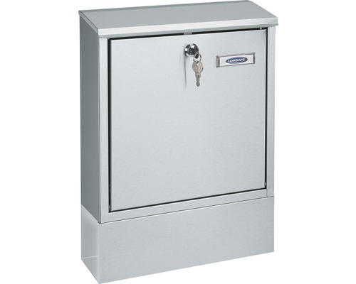 Wandbriefkasten Rottner Libro Inox 300 x 450 x 100 mm Edelstahl mit Zeitungsbox