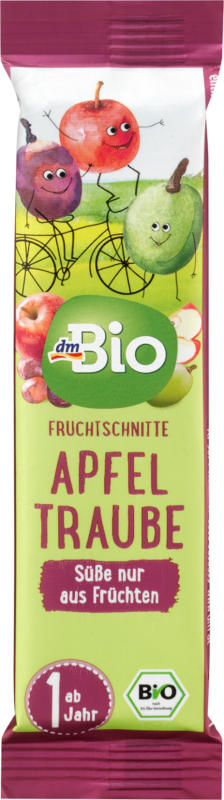 dmBio Fruchtschnitte Apfel-Traube