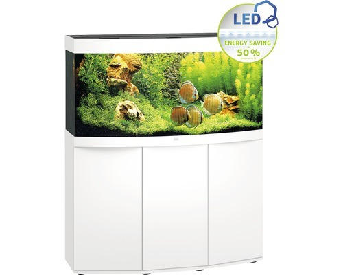 Aquariumkombination Juwel Vision 260 LED SBX mit Beleuchtung, Filter, Heizer und Unterschrank, weiß