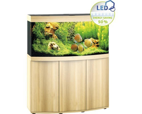 Aquariumkombination JUWEL Vision 260 SBX mit LED-Beleuchtung, Filter, Heizer und Unterschrank, helles Holz