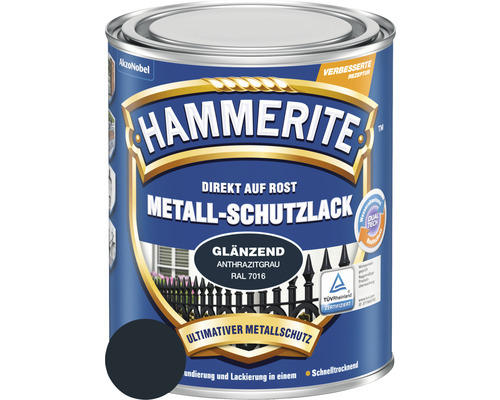 Metallschutzlack Hammerite anthrazitgrau glänzend 750 ml