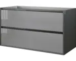 Hornbach Waschbeckenunterschrank Baden Haus Tessin 55x100x46 cm ohne Waschbecken Glas anthrazit